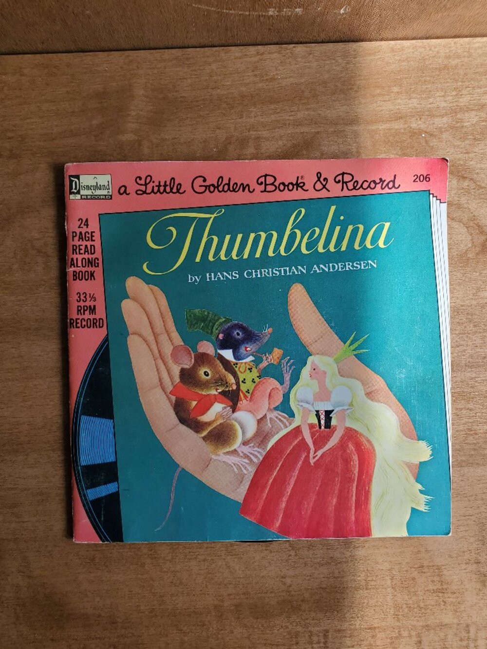 Vintage Thumbelina Little Golden Book and Record